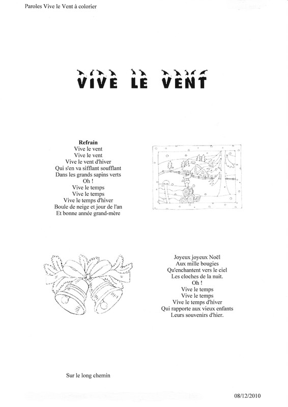 Vive le Vent - Paroles worksheet
