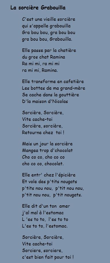 Tu Es Mon Autre Paroles Explication Texte de la chanson : la sorcière Grabouilla